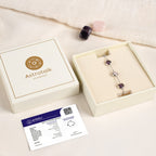 Rose Quartz & Amethyst Metal Bracelet