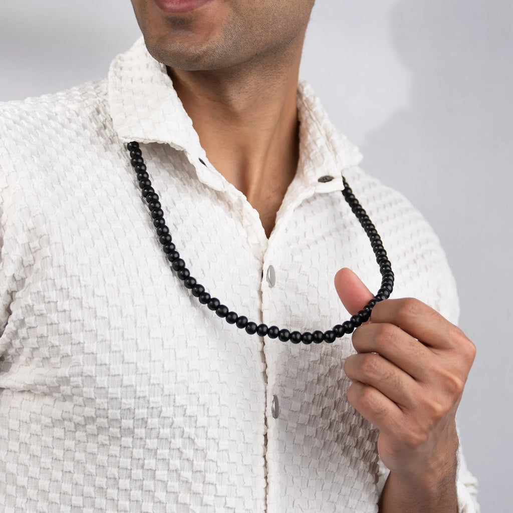 Karungali Malai 8mm Stretchable - 108+1 Beads (Original Ebony Wood)