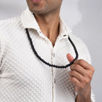Karungali Malai 8mm Stretchable - 108+1 Beads (Original Ebony Wood)