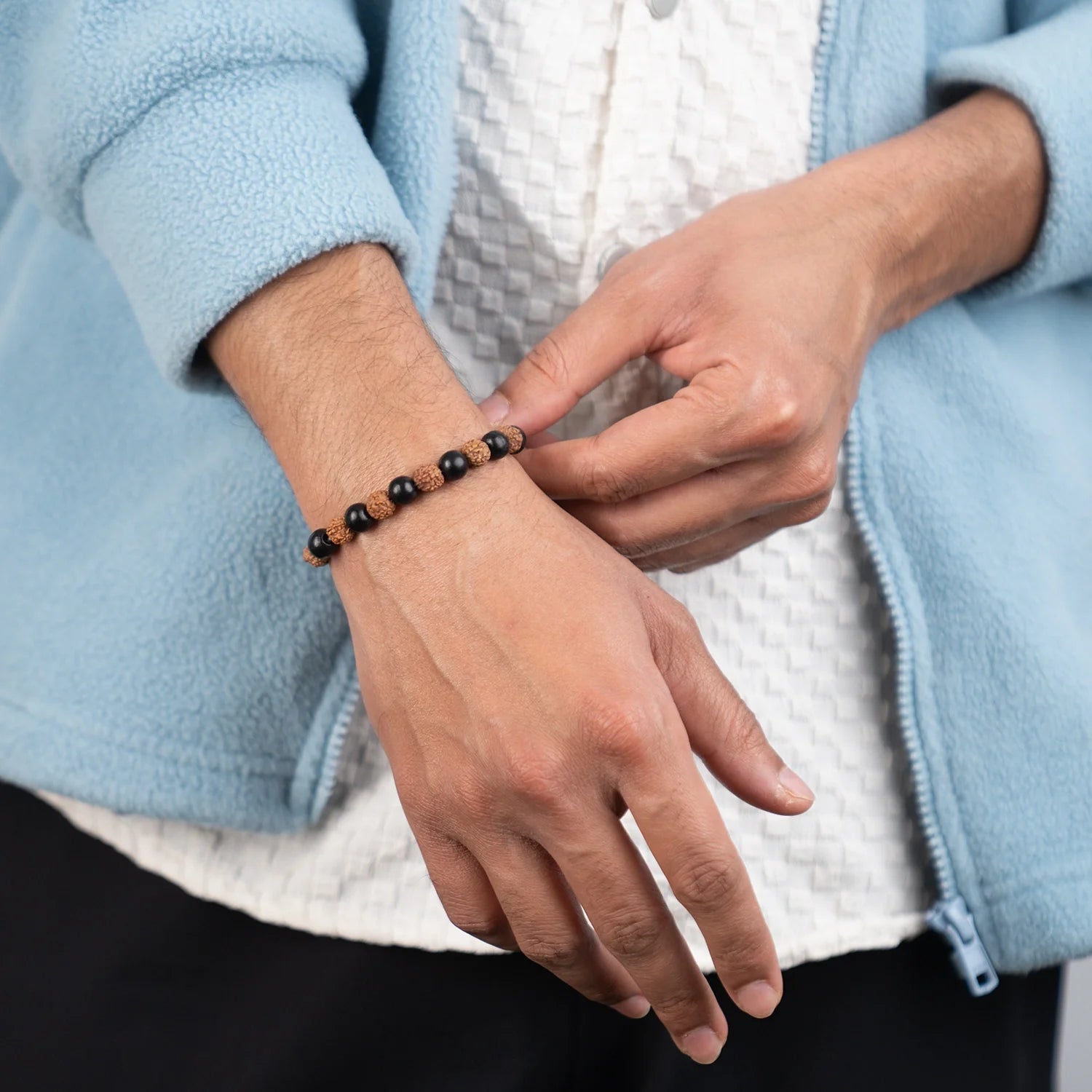 Divya Rudraksha Karungali Bracelet (8mm)