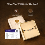 Psychic Number 4 Rahu Crystal Bracelet with FREE Raw Selenite Plate