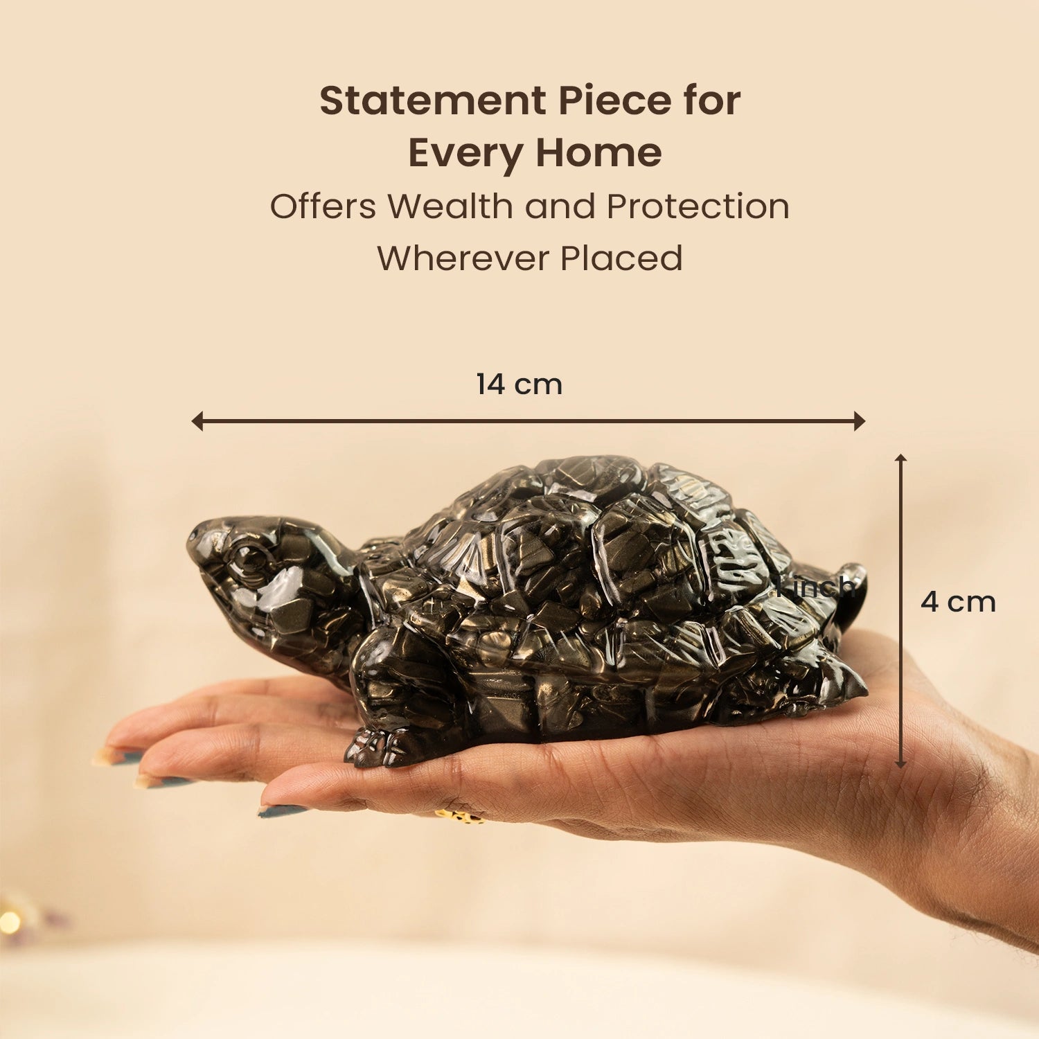 Collector’s Edition Pyrite Tortoise (Kachhua) - Big Size - 8x heavier