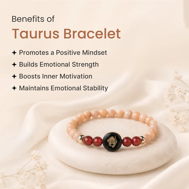 Kashi Rinmukteshwar Siddh Taurus Zodiac Bracelet for Women with Free Raw Selenite Plate