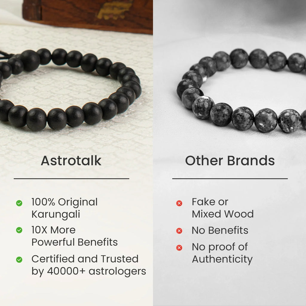 Karungali Malai Bracelet 8mm with Govt. Certification