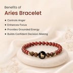 Kashi Rinmukteshwar Siddh Aries Zodiac Bracelet for Women with Free Raw Selenite Plate