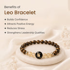 Kashi Rinmukteshwar Siddh Leo Zodiac Bracelet for Women with Free Raw Selenite Plate