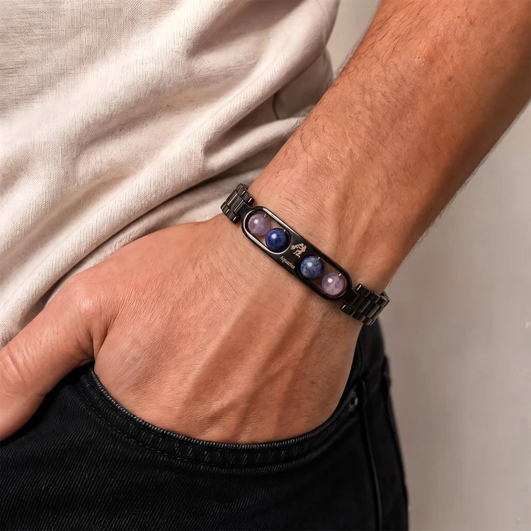 Aquarius Zodiac Metal Bracelet