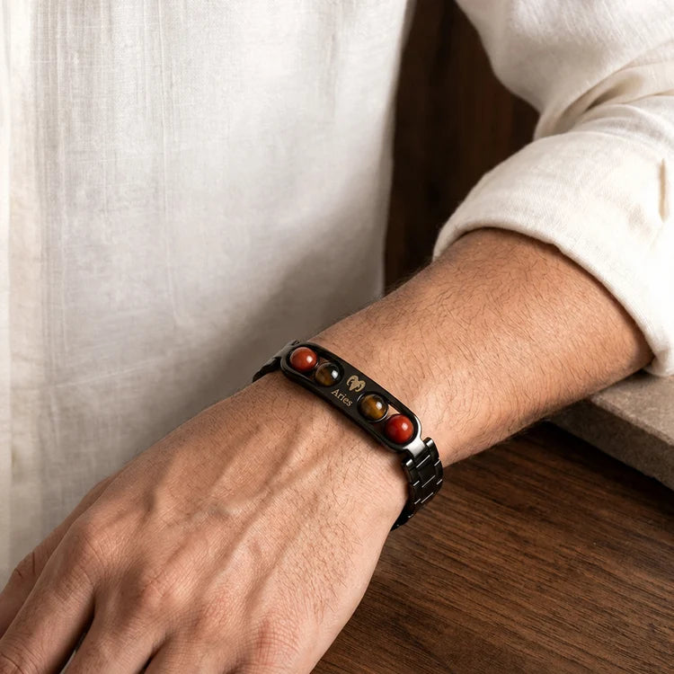Aries Zodiac Metal Bracelet