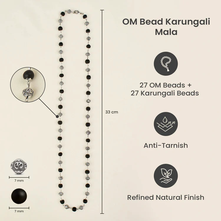 OM Bead Karungali Mala