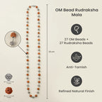 OM Bead Rudraksha Mala
