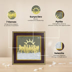 7 Horses on Pyrite & Selenite Dust Frame