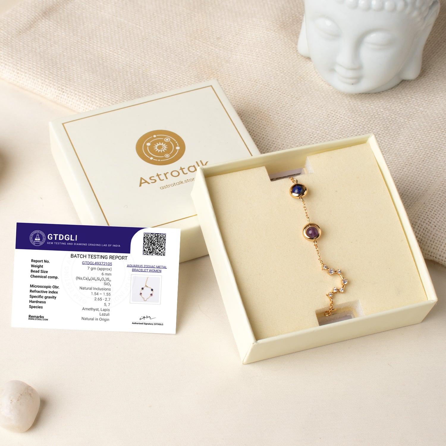 Aquarius (कुंभ राशि) Zodiac Constellation Bracelet for Women