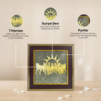 Super Vastu Combo : 7 Horses Pyrite Frame & Pyrite Tortoise