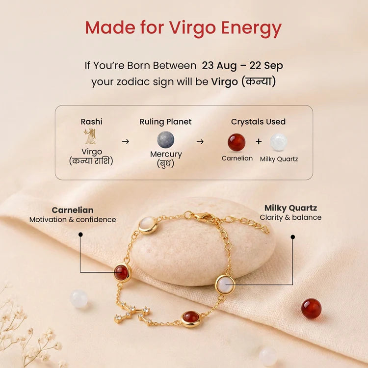 Virgo (कन्या राशि) Zodiac Constellation Bracelet for Women