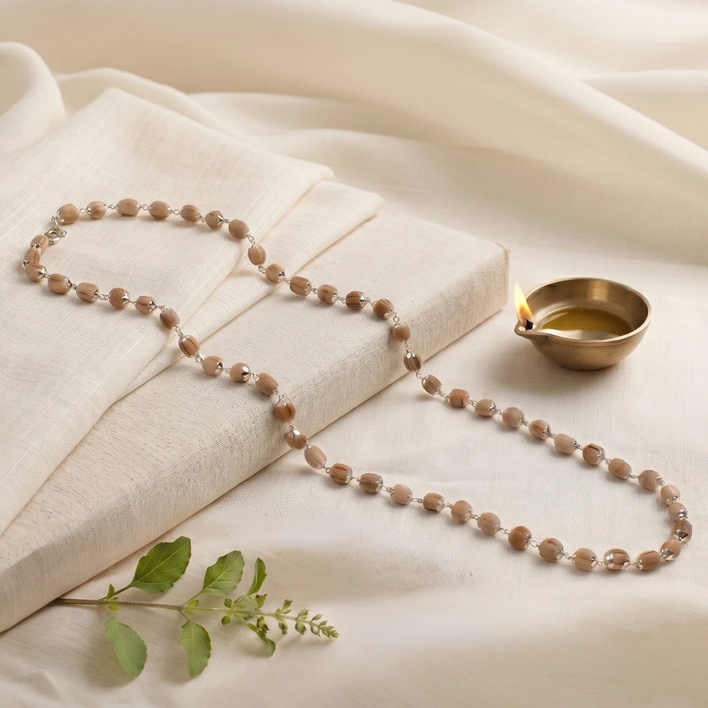Silver Plated Tulsi Mala