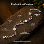 Psychic Number 7 Ketu Crystal Bracelet with FREE Raw Selenite Plate