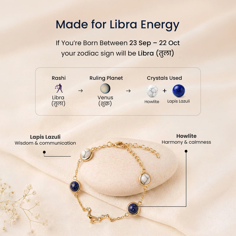 Libra Zodiac Constellation Bracelet for Women