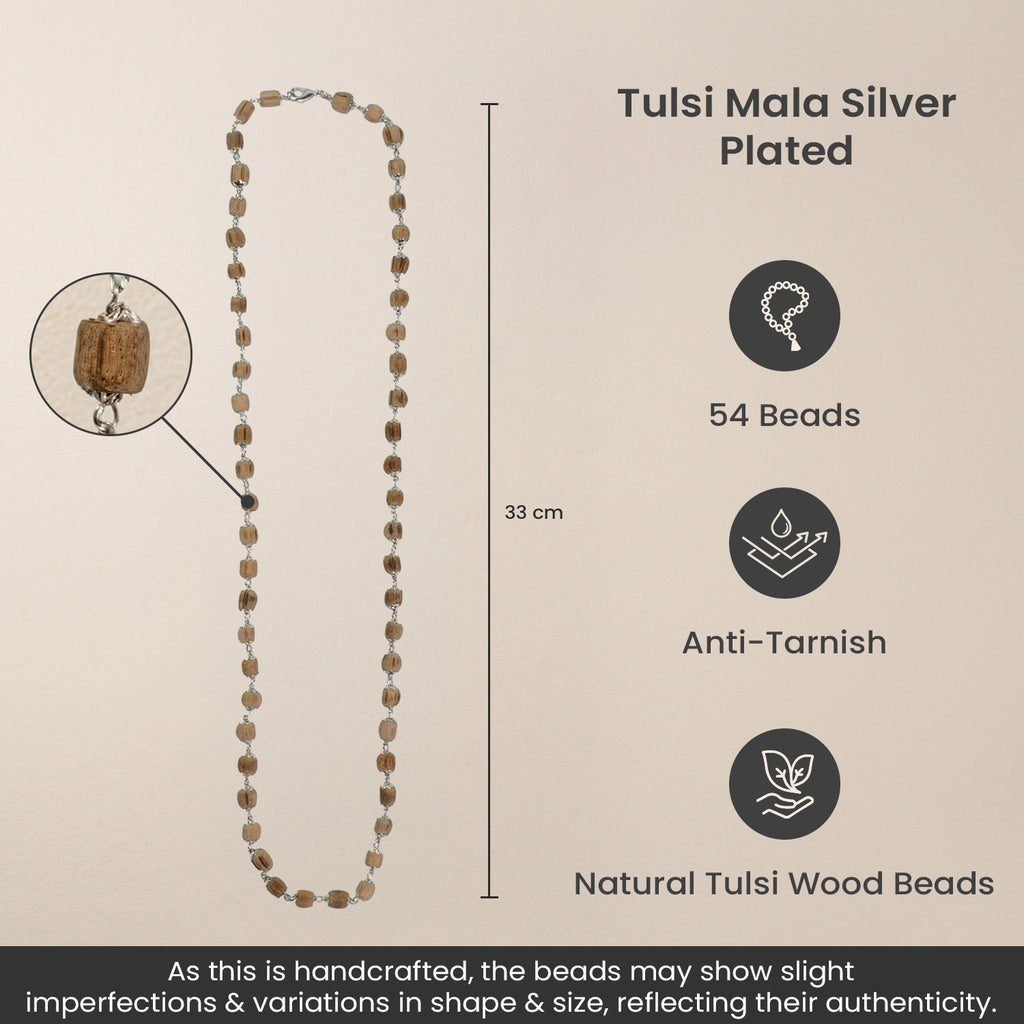 Silver Plated Tulsi Mala