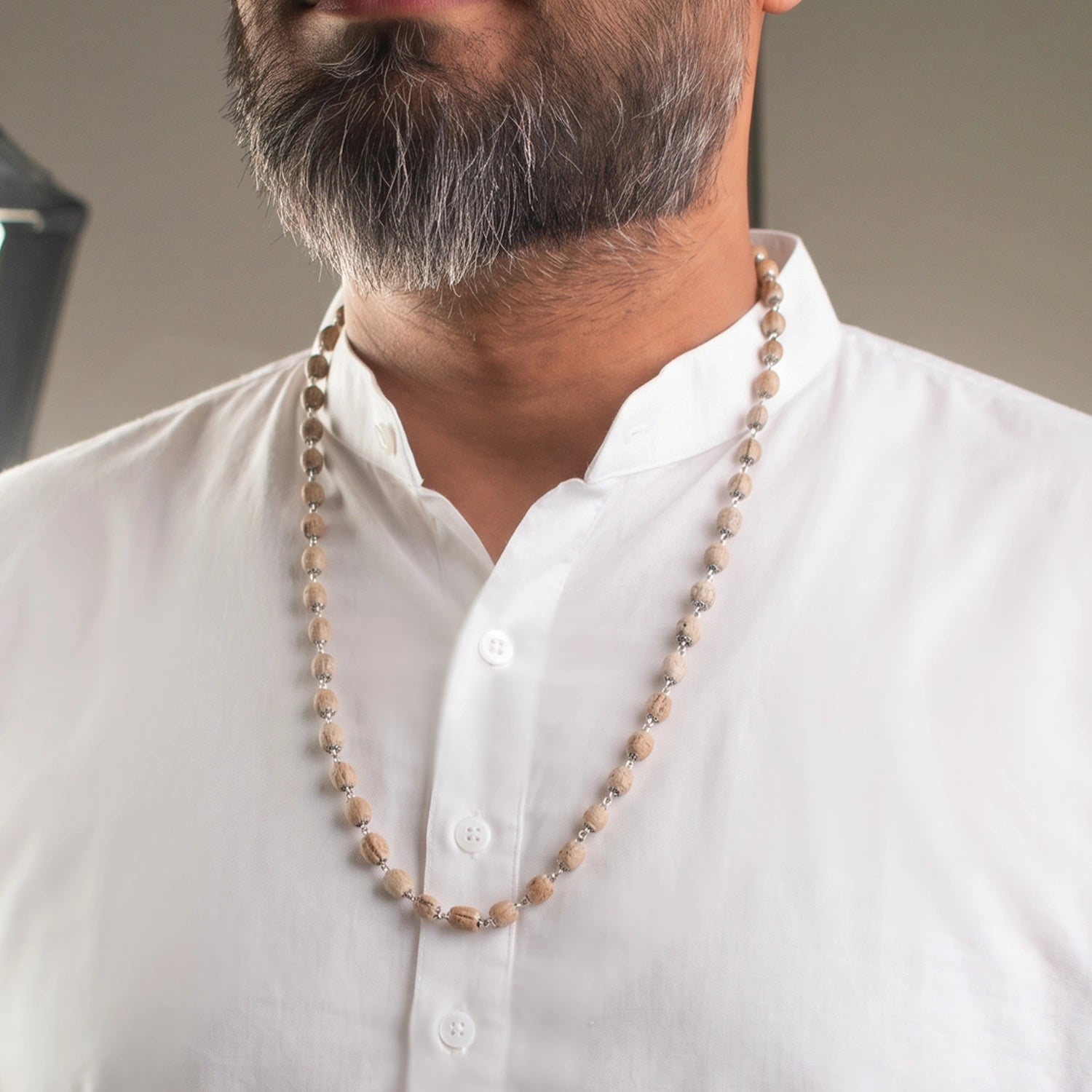Silver Plated Tulsi Mala