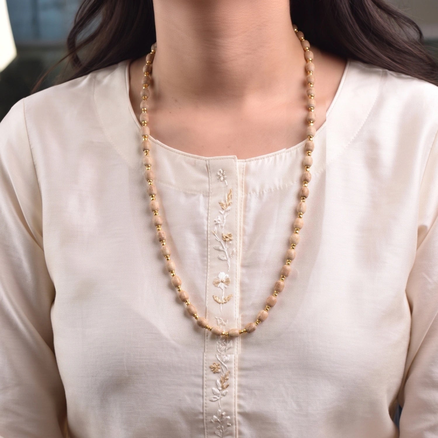 Gold Plated Tulsi Mala