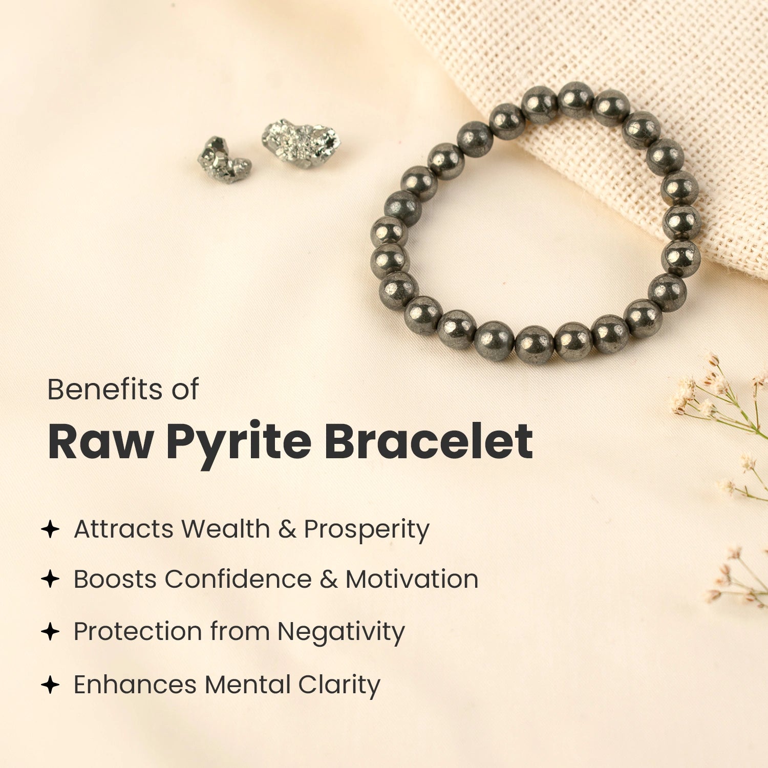 Raw Pyrite Bracelet