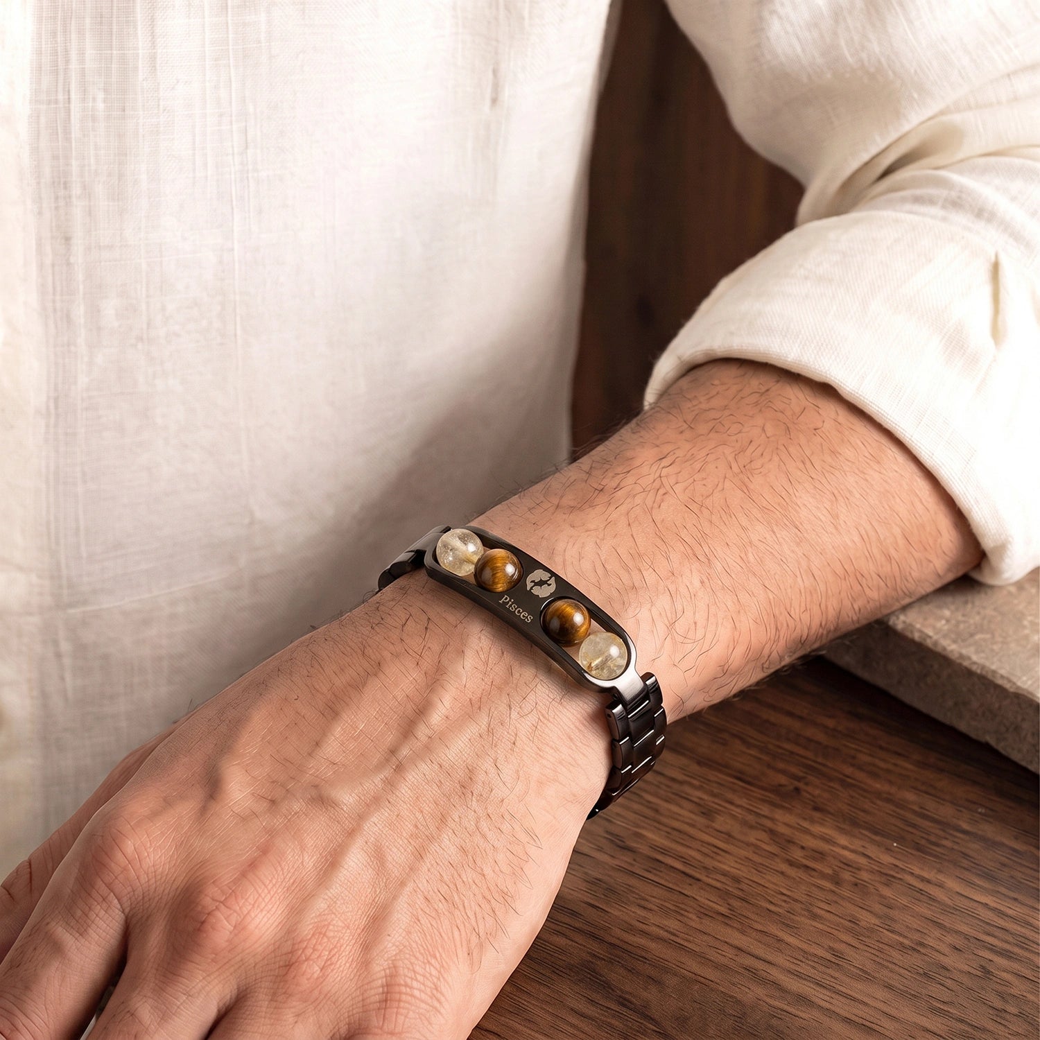 Pisces Zodiac Metal Bracelet
