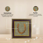 Horseshoe on Raw Pyrite Frame