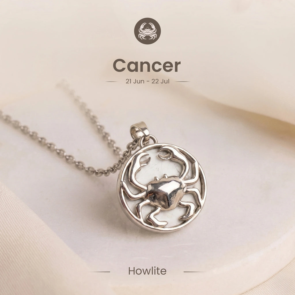 Cancer Pendant with Howlite