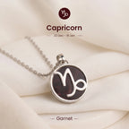 Capricorn Pendant with Garnet