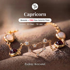 Kashi Rinmukteshwar Siddh Capricorn Zodiac Constellation Bracelet with Free Raw Selenite Plate