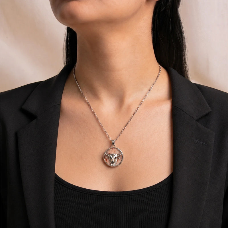 Taurus Pendant with Sunstone