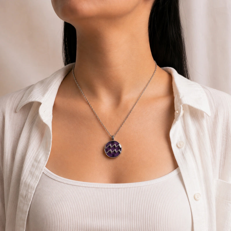 Aquarius Pendant with Amethyst