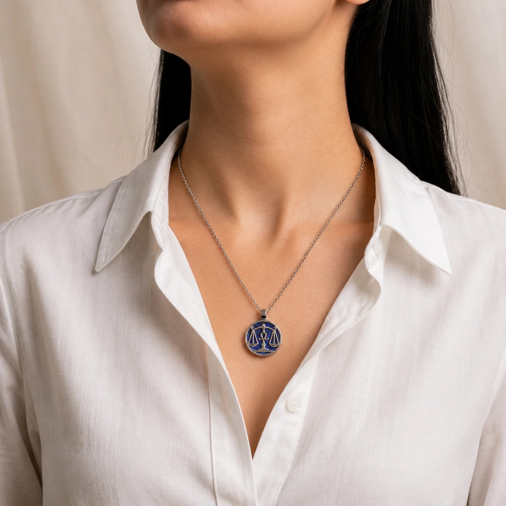 Libra Pendant with Lapis Lazuli