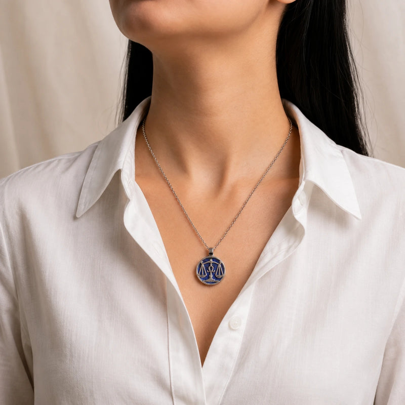 Libra Pendant with Lapis Lazuli