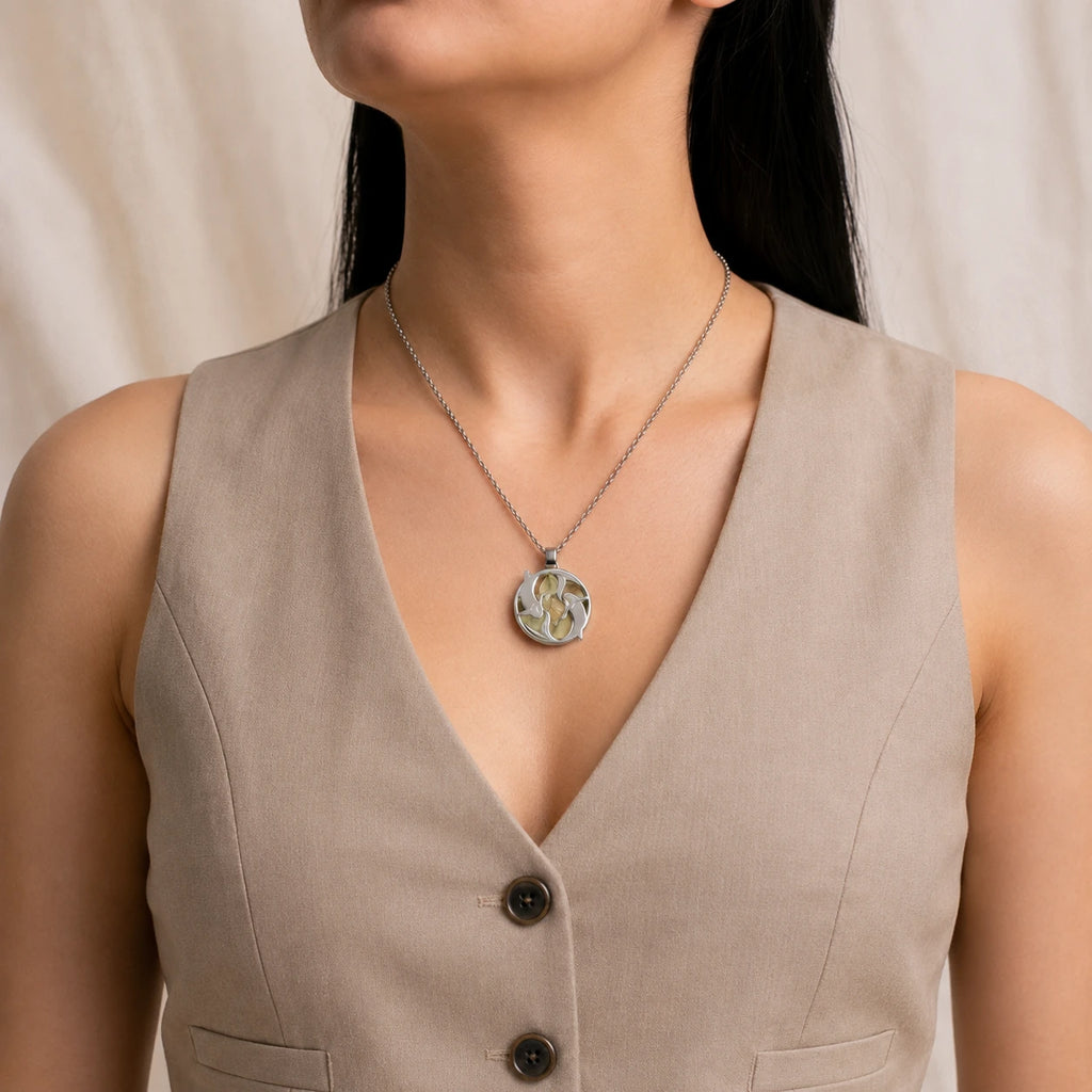 Pisces Pendant with Citrine