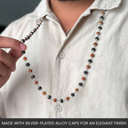 Divya Raksha Combo - Rudraksha karungali Mala with 7 Mukhi Rudraksha Bracelet