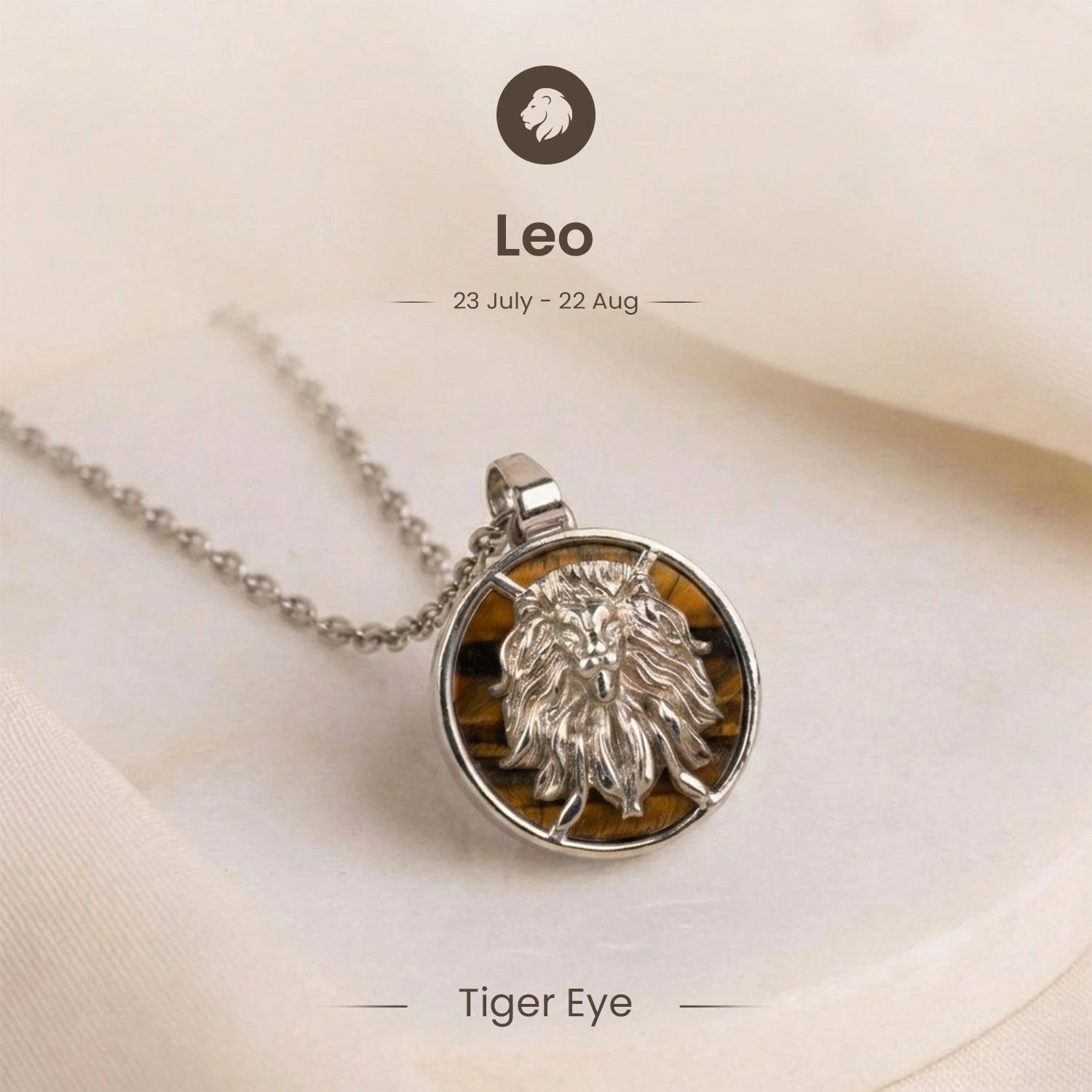 Leo Pendant with Tiger Eye