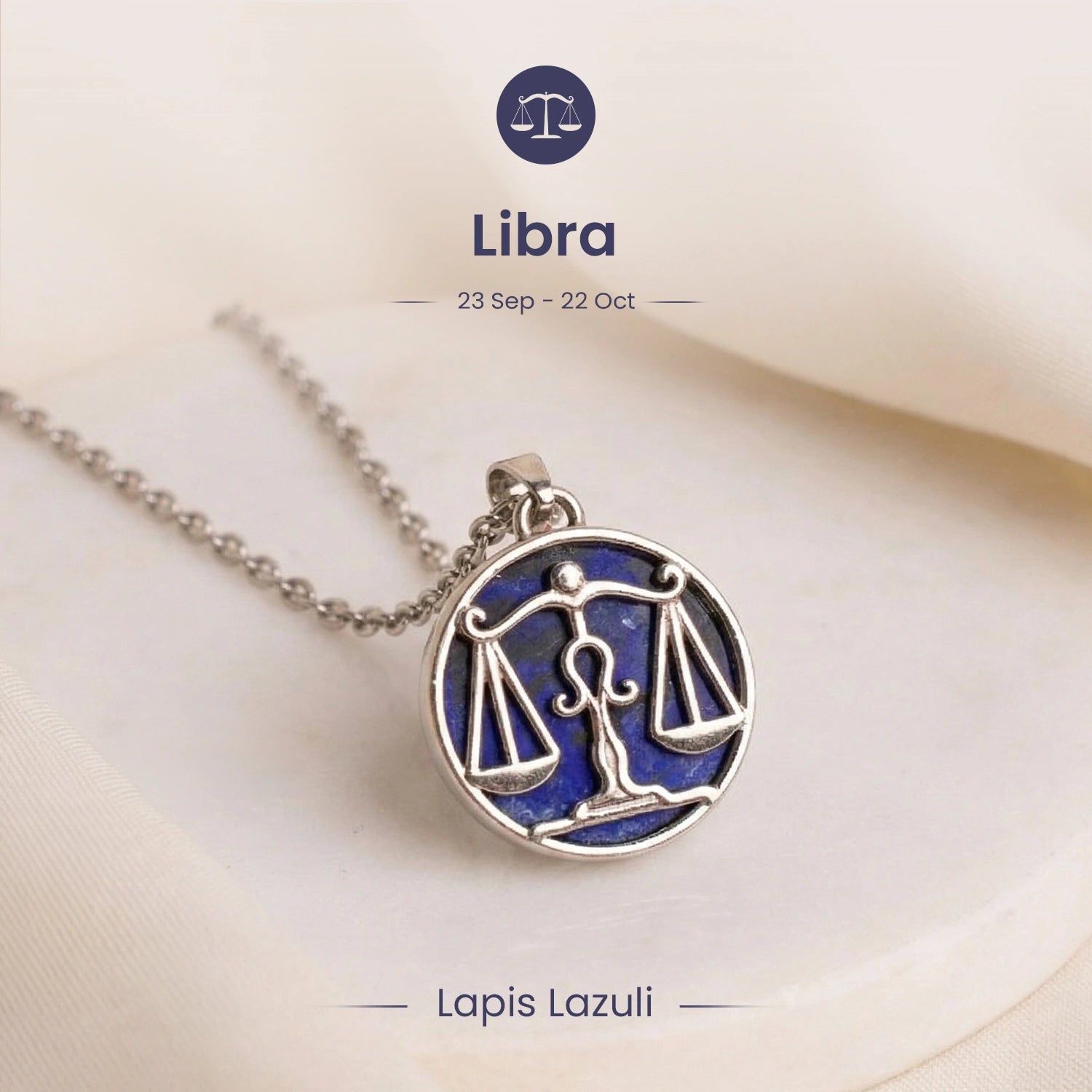 Libra Pendant with Lapis Lazuli