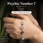 Psychic Number 7 Ketu Crystal Bracelet with FREE Raw Selenite Plate