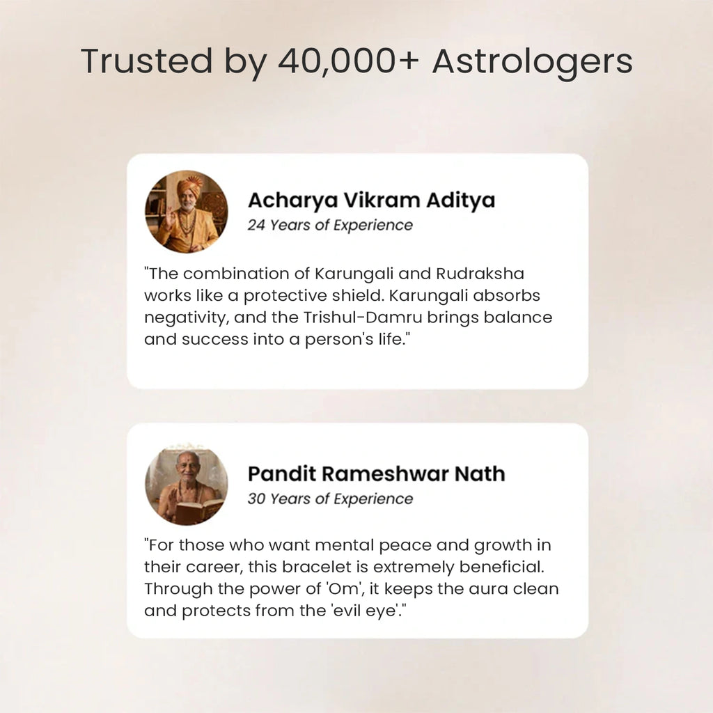 Om Trishul Damru Karungali Rudraksha Bracelet