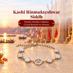 Kashi Rinmukteshwar Siddh Psychic Number 6 Venus Crystal Bracelet with FREE Raw Selenite Plate