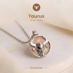 Taurus Pendant with Sunstone