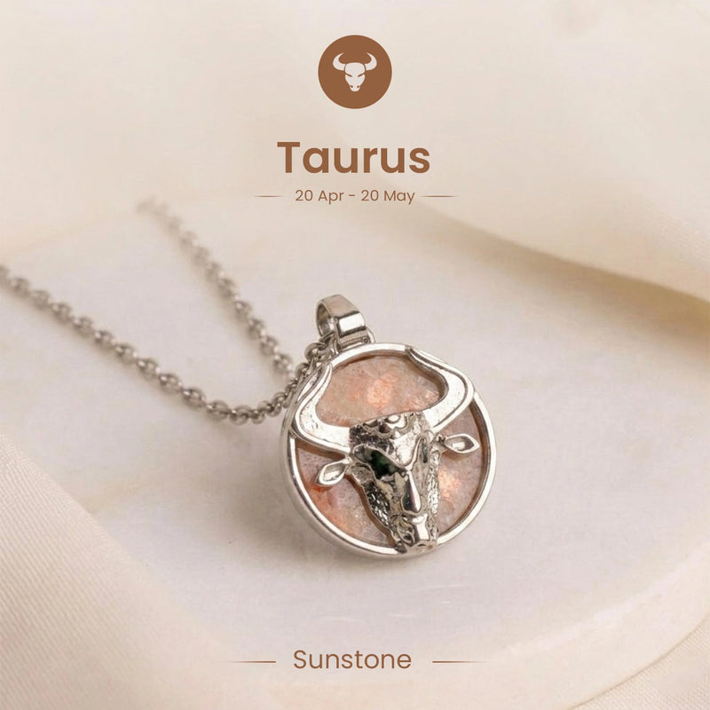 Taurus Pendant with Sunstone