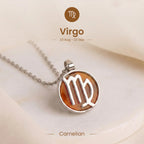 Virgo Pendant with Carnelian
