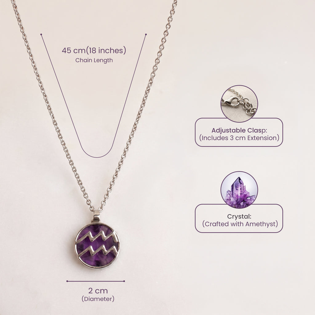 Aquarius Pendant with Amethyst