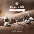 Kashi Rinmukteshwar Siddh Cancer Zodiac Constellation Bracelet with Free Raw Selenite Plate