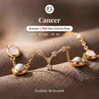 Kashi Rinmukteshwar Siddh Cancer Zodiac Constellation Bracelet with Free Raw Selenite Plate