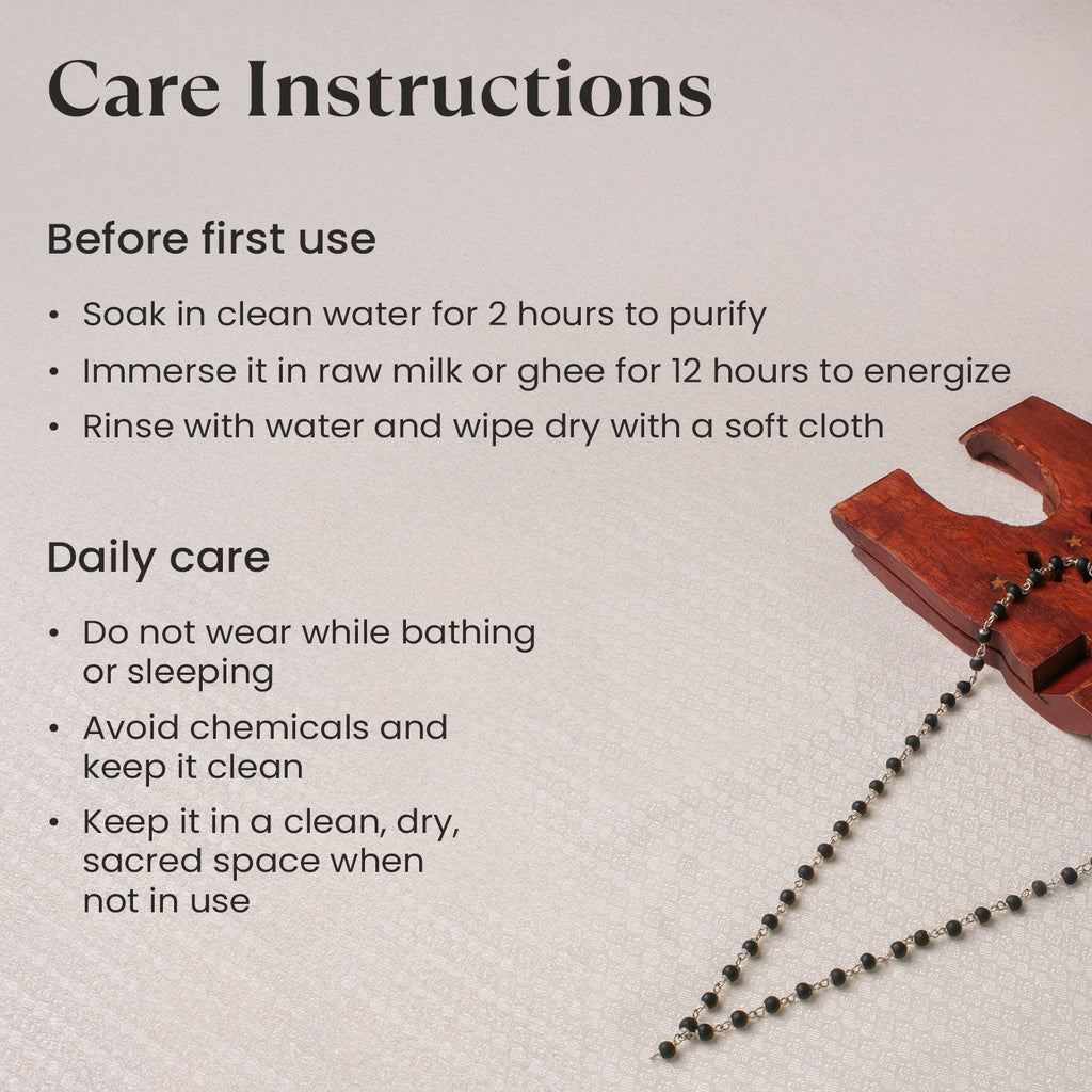 Karungali Malai Silver Capped || 6mm – 54+1 Beads (Original Ebony Wood) with Govt. Certification