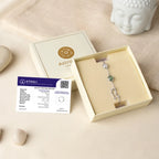 Gemini Zodiac Constellation Bracelet with Free Raw Selenite Plate
