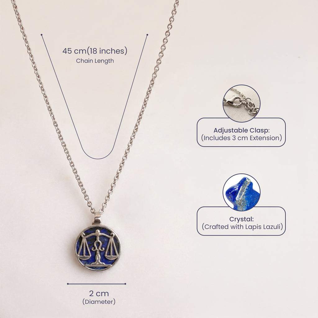 Libra Pendant with Lapis Lazuli